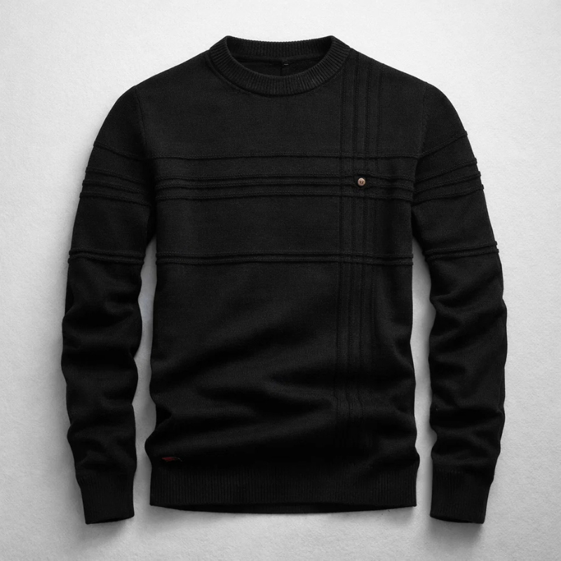 Hudson Grid-Knit Bomullströja