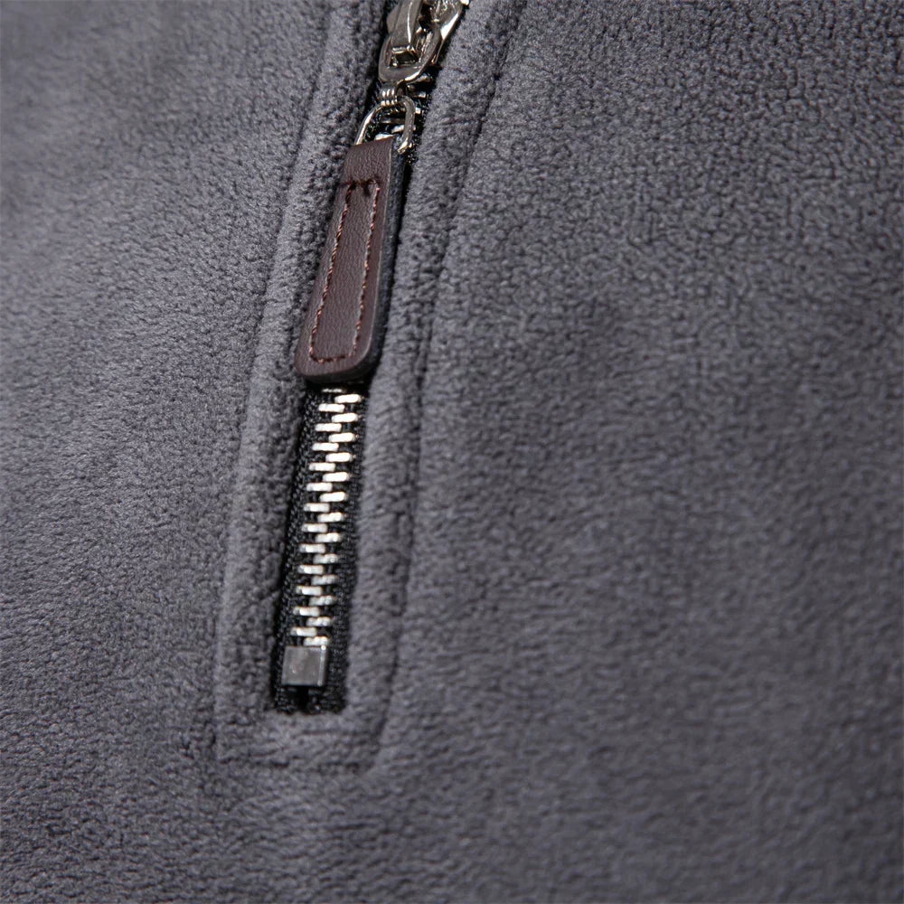 Emil | Varm Fleece Tröja med Dragkedja