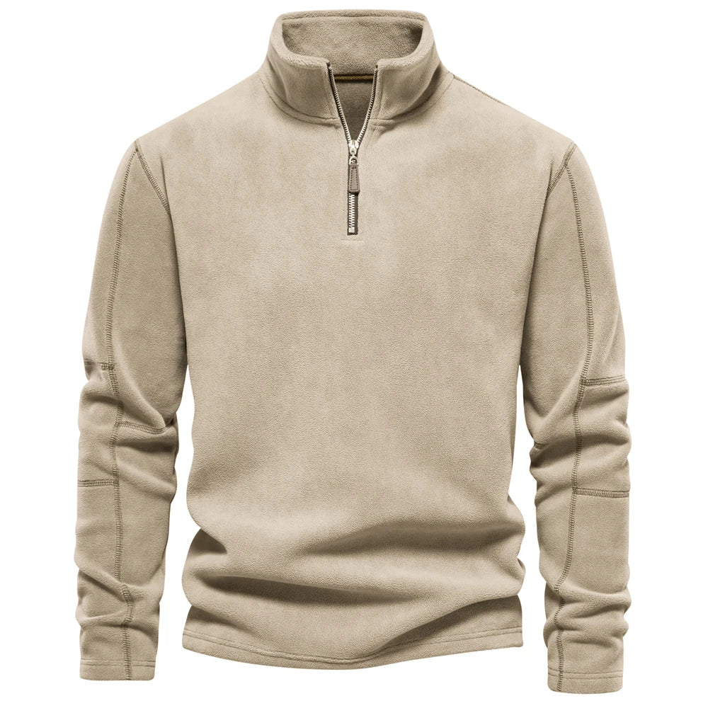 Emil | Varm Fleece Tröja med Dragkedja