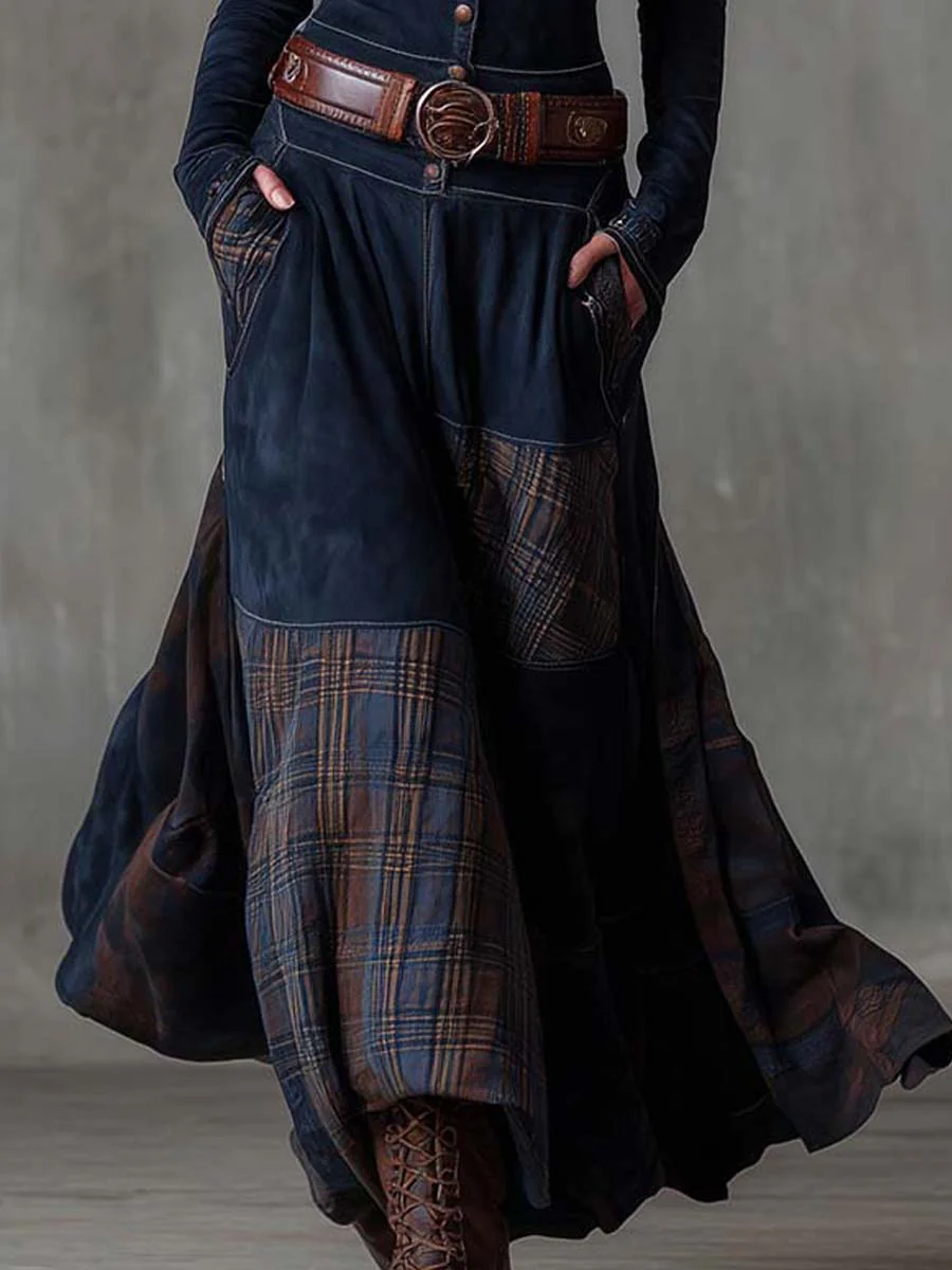 Elisa | Maxi Suede Dress with Belt