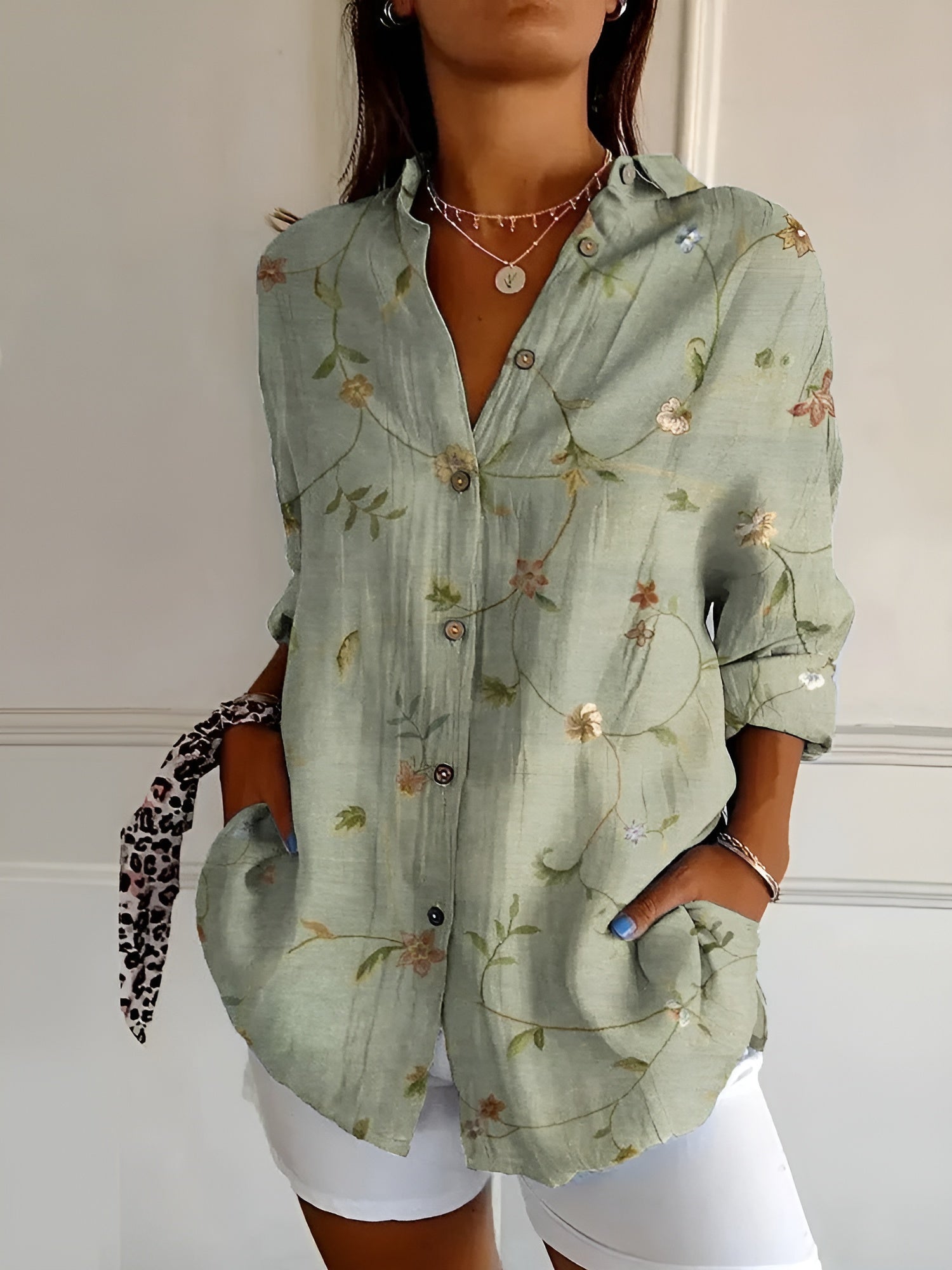 Maia | Blommig Komfort Blus