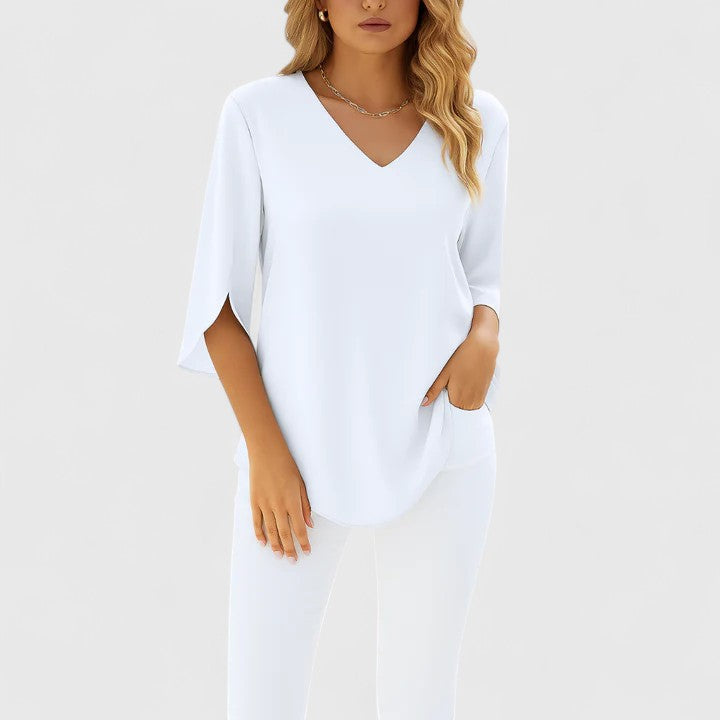 Violetta™ | Sofistikerad V-ringad Blus