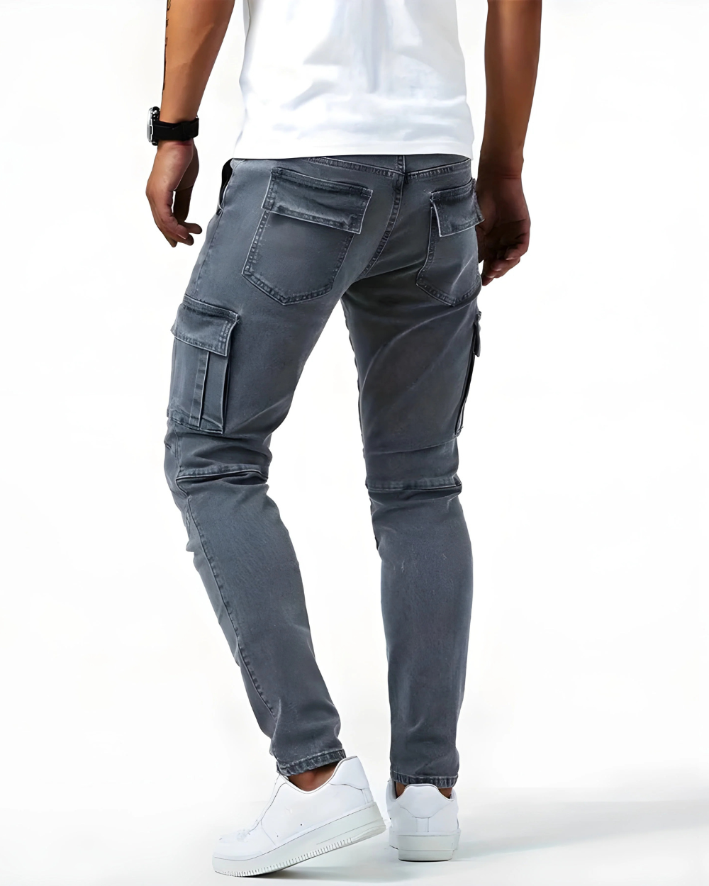 Zalecta™ Cargo Byxor för Män - Stretchiga Arbetsbyxor med Många Fickor