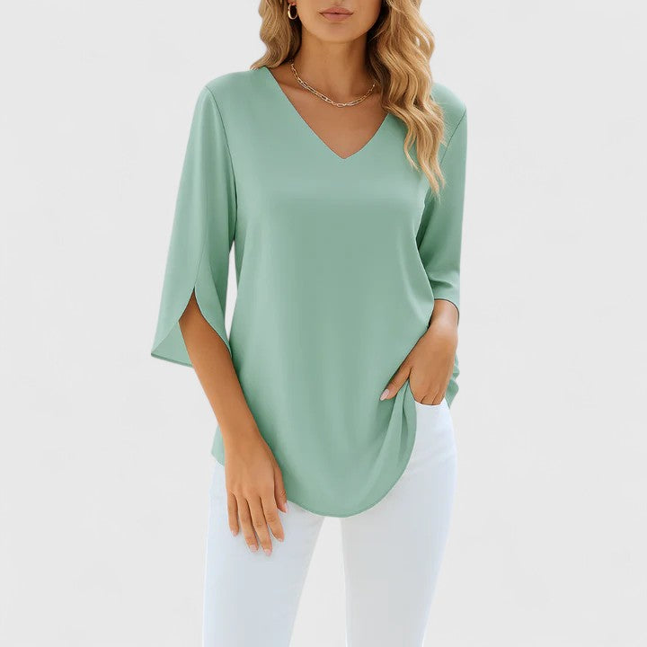 Violetta™ | Sofistikerad V-ringad Blus