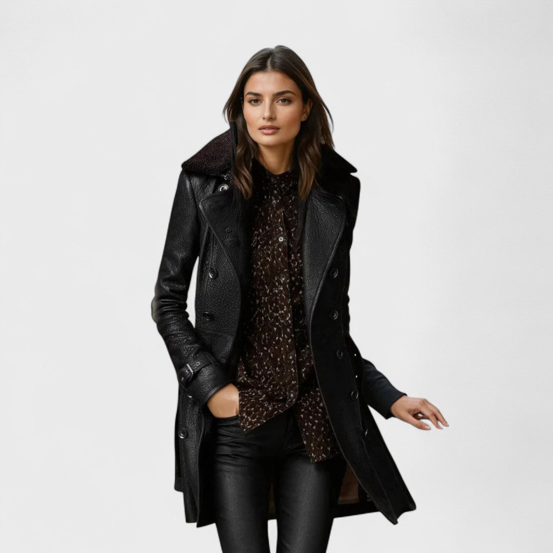 Marie - Elegant 3/4 Läderjacka