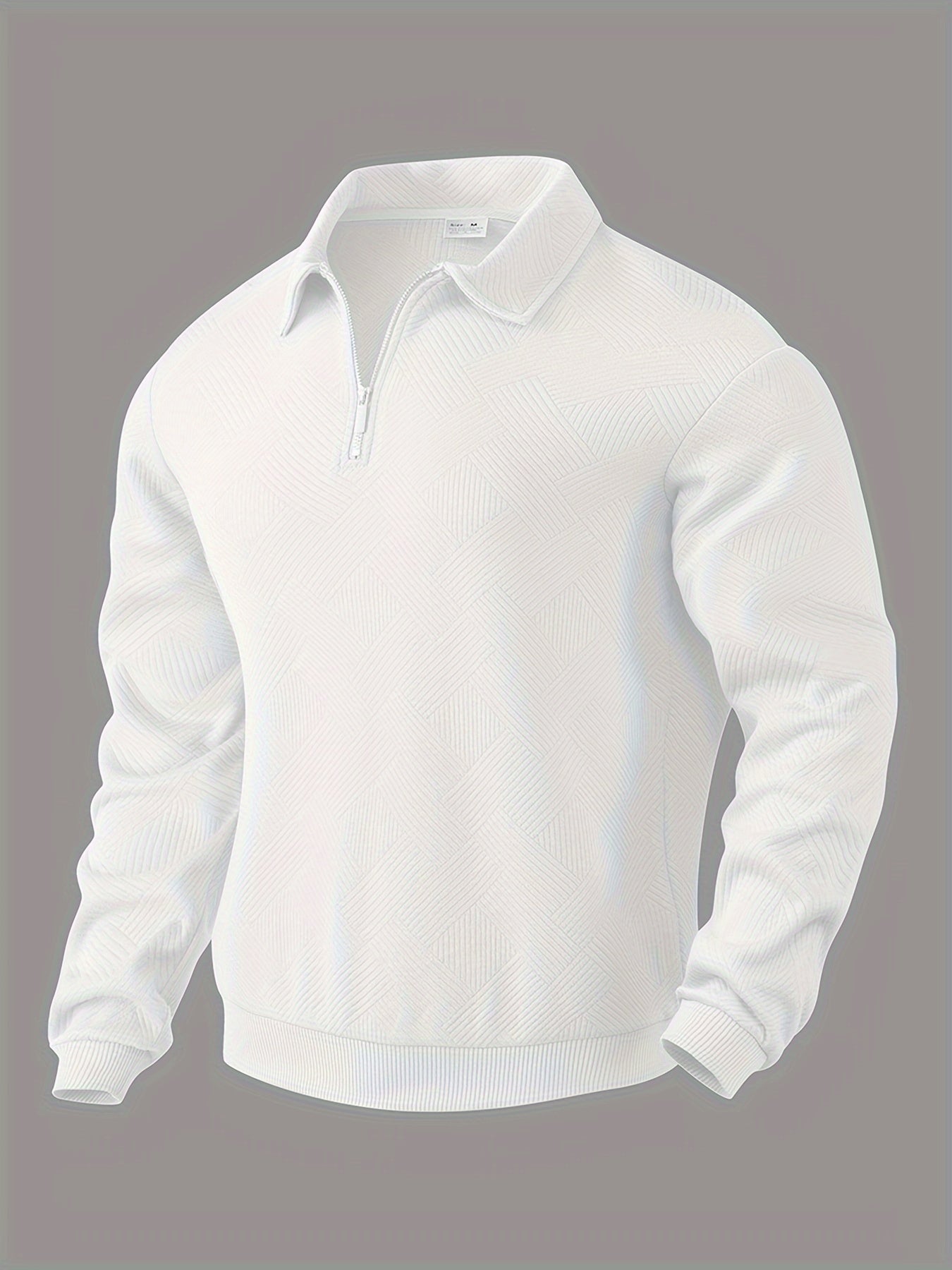 Didier – Vintage Zip Tröja med Geometrisk Design
