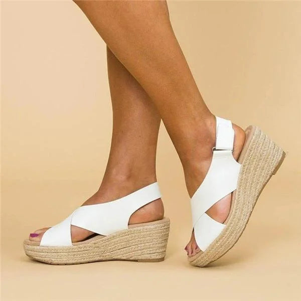 Clara | Bekväma Ortopediska Kilklack Espadrillos