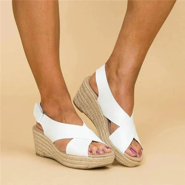 Clara | Bekväma Ortopediska Kilklack Espadrillos