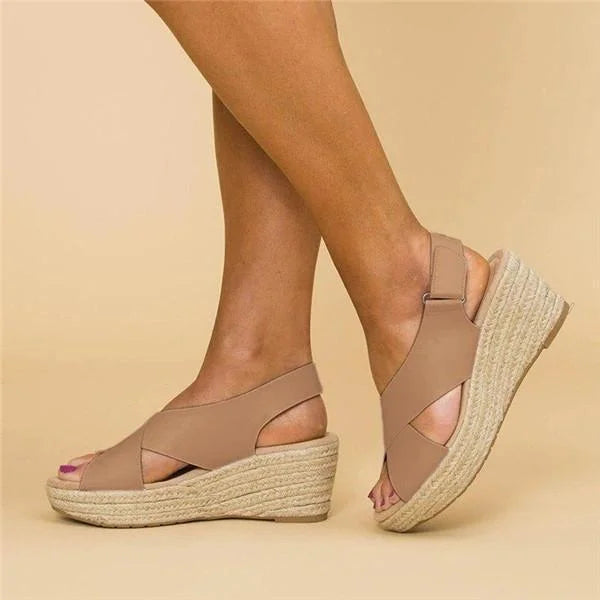 Clara | Bekväma Ortopediska Kilklack Espadrillos