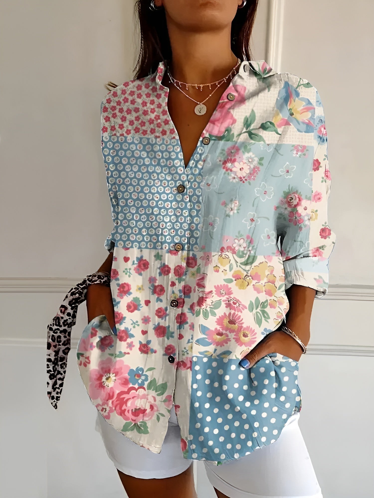 Maia | Blommig Komfort Blus