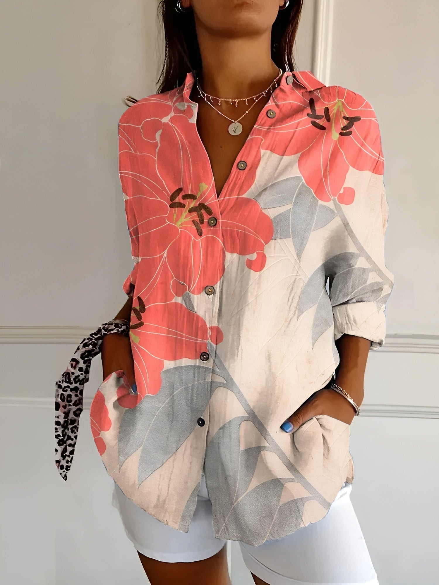 Maia | Blommig Komfort Blus